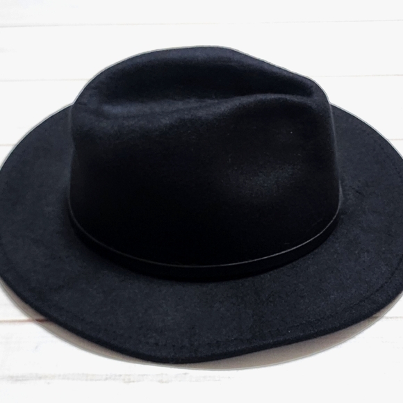 NWOT Two Tone Unisex Black and Tan Fedora Hat XL - Picture 2 of 11